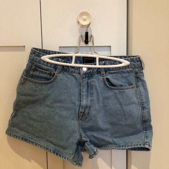 Frank and Oak High-Rise Denim Shorts - Picture 2 of 5